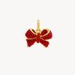 Red Velvet Sparkle Bow Charm