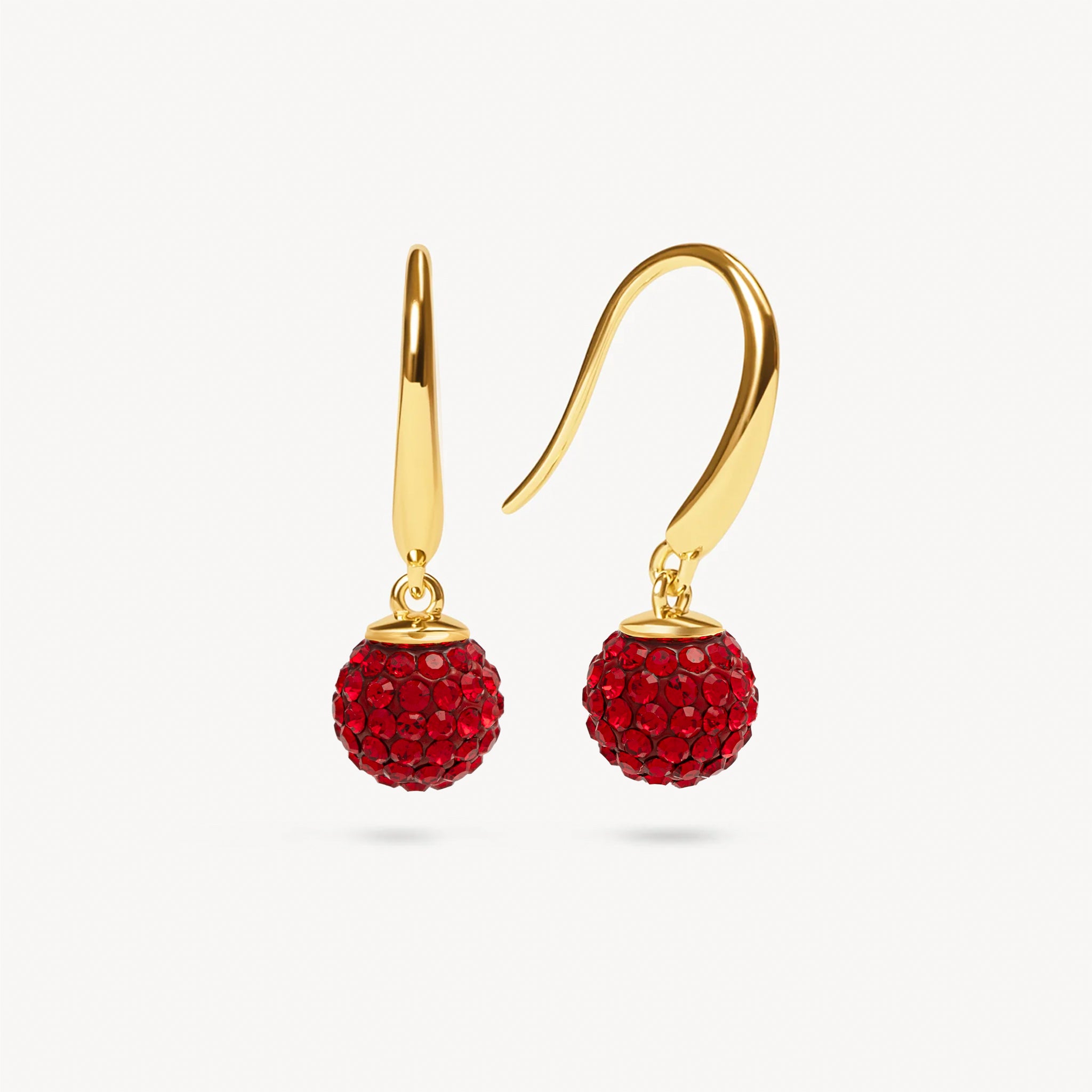 Red Velvet Sparkle Drop Earrings