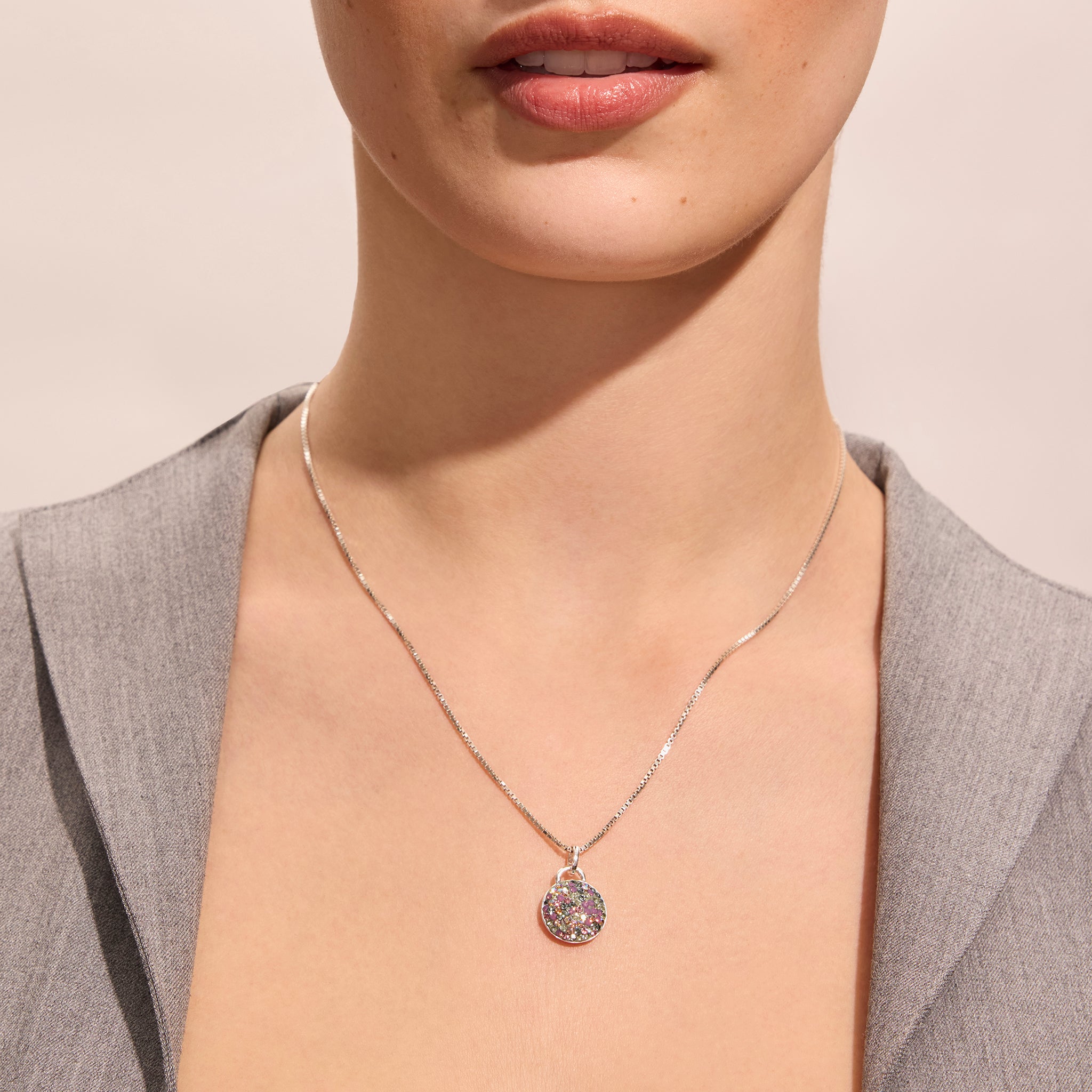 Abalone Sparkle Disc Necklace
