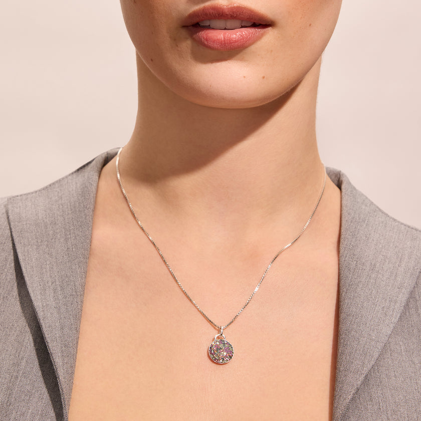 Abalone Sparkle Disc Necklace
