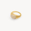 Soft Gold Sparkle Fluted Ring