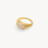 Soft Gold Sparkle Fluted Ring