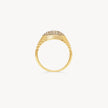 Soft Gold Sparkle Fluted Ring