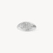 White Sparkle Fluted Ring