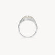White Sparkle Fluted Ring