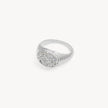 White Sparkle Fluted Ring