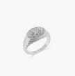 White Sparkle Fluted Ring