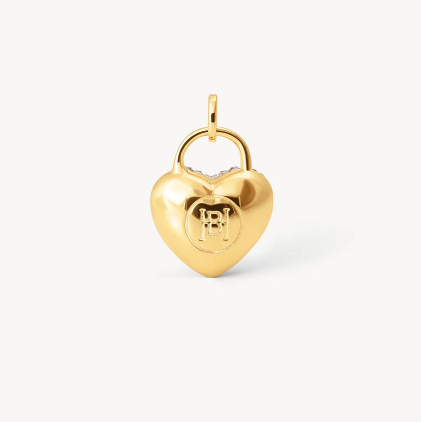 Champagne Sparkle Heart Charm