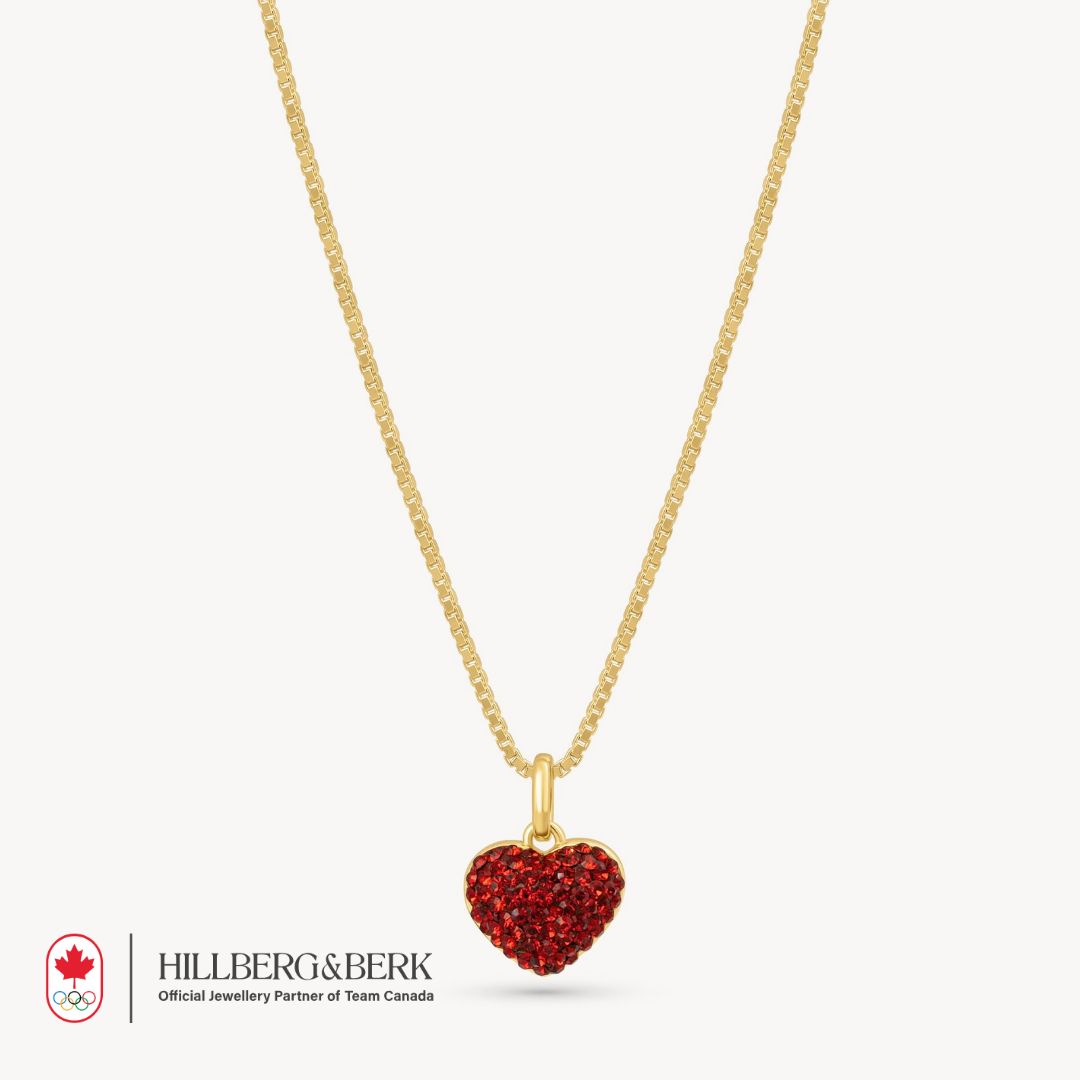 Team Canada Sparkle Heart Necklace