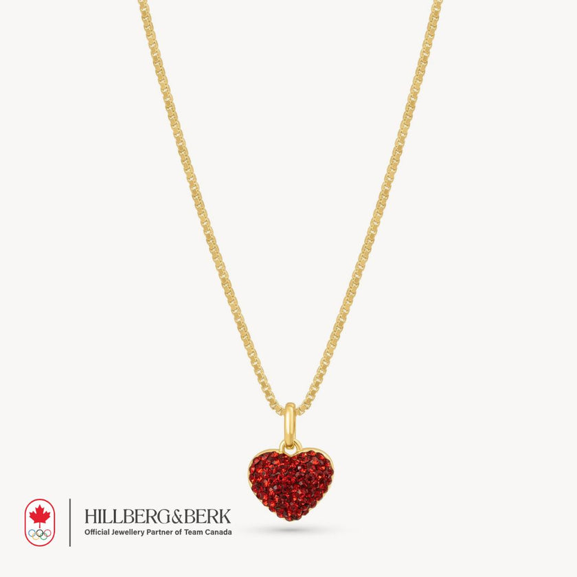 Team Canada Sparkle Heart Necklace