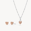 Rose Gold Stocking Stuffer – Sparkle Heart Set