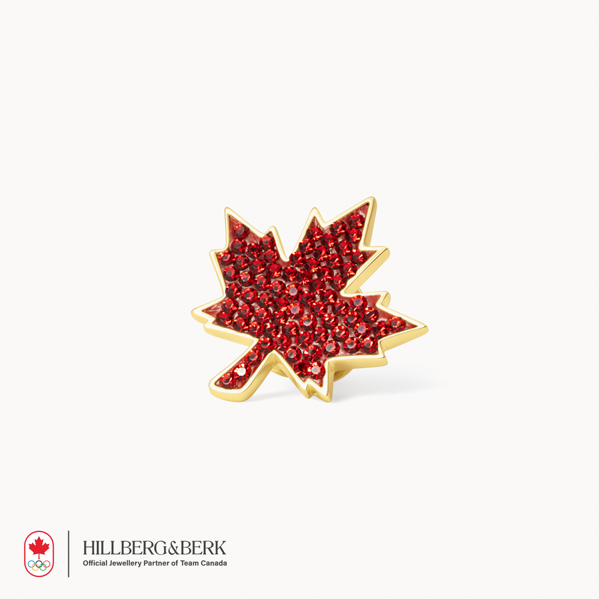 Sparkle Maple Leaf Brooch