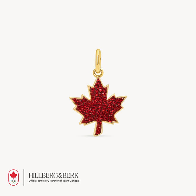 Sparkle Maple Leaf Charm