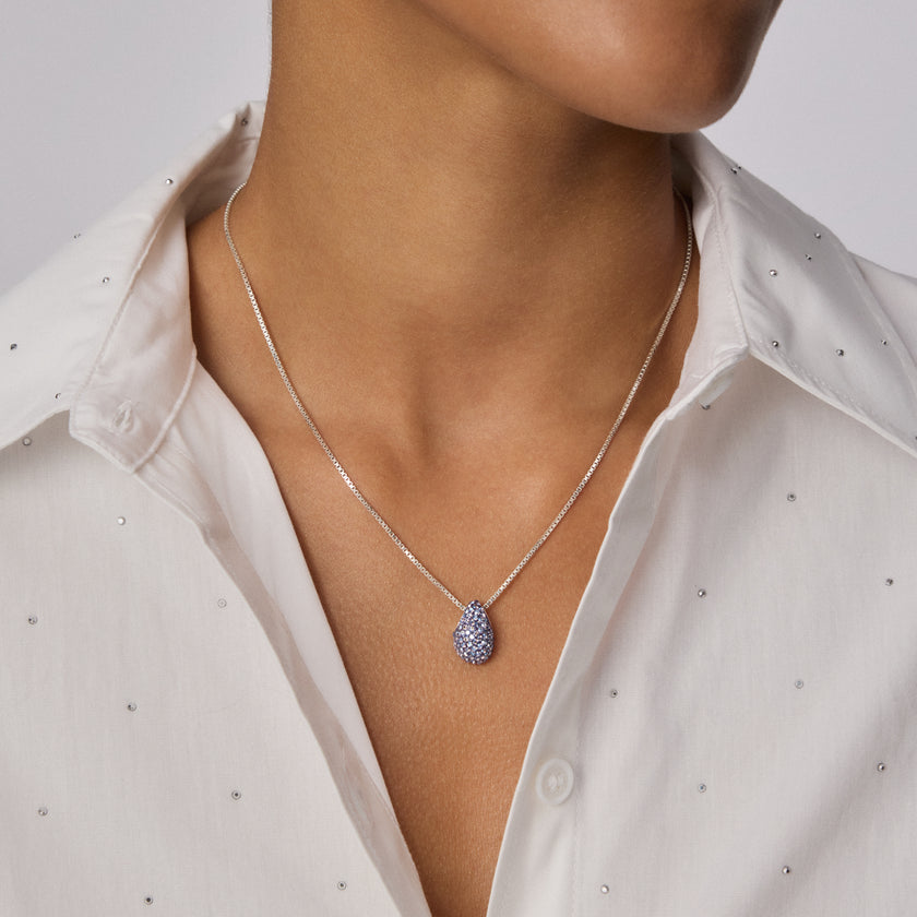 Empress Sparkle Mini Drop Necklace on model