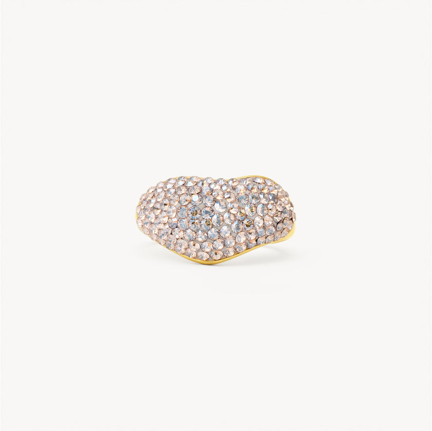 Champagne Sparkle Wave Ring