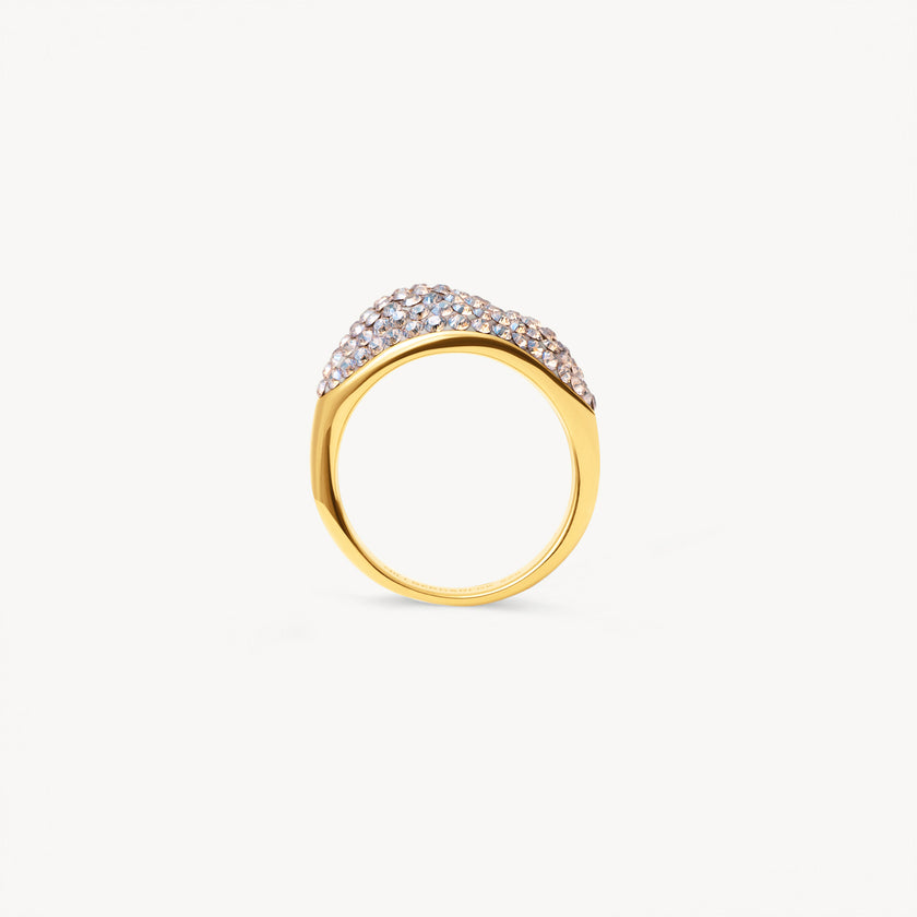 Champagne Sparkle Wave Ring
