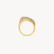 Soft Gold Sparkle Wave Ring