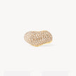 Soft Gold Sparkle Wave Ring