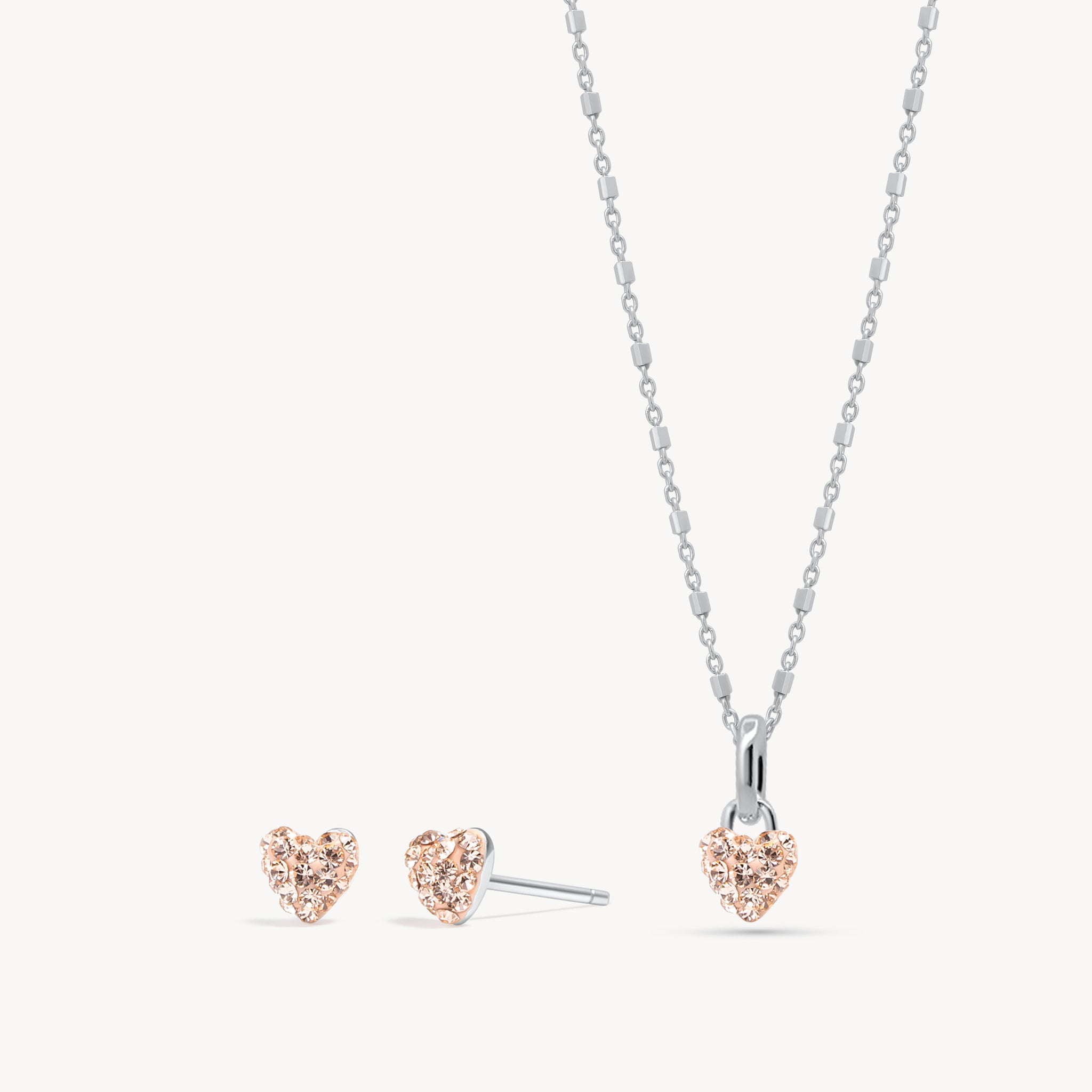 Rose gold Stocking Stuffer – Sparkle Heart Set on model