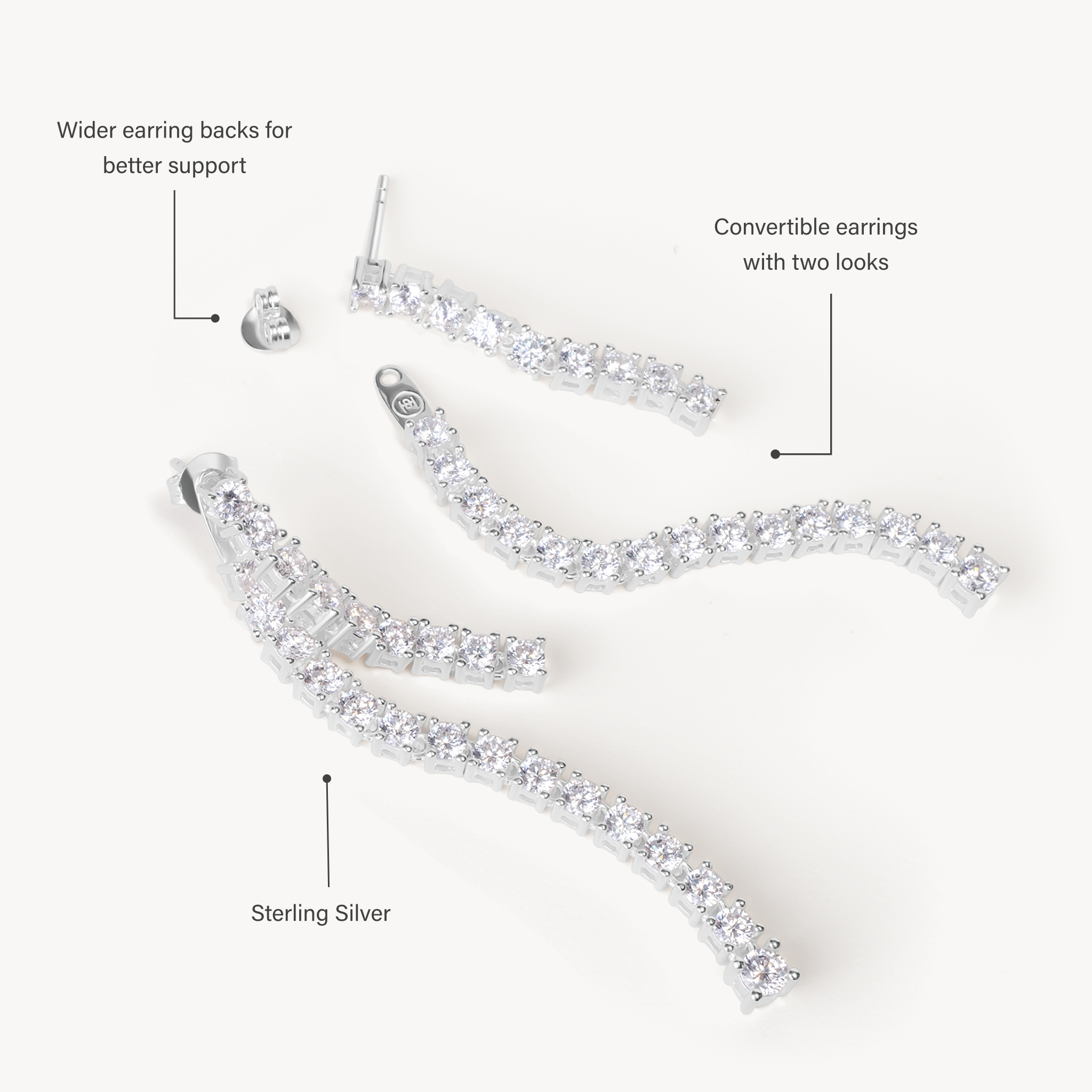 Tennis Earrings Jackets with product highlights