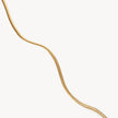 Gold Thin Herringbone Chain Anklet