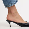 Gold Thin Herringbone Chain Anklet