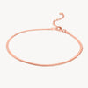Rose Gold Thin Herringbone Chain Anklet
