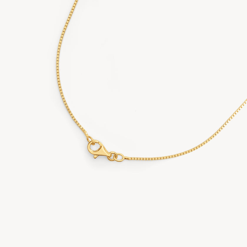 Thin Box Chain Gold closure