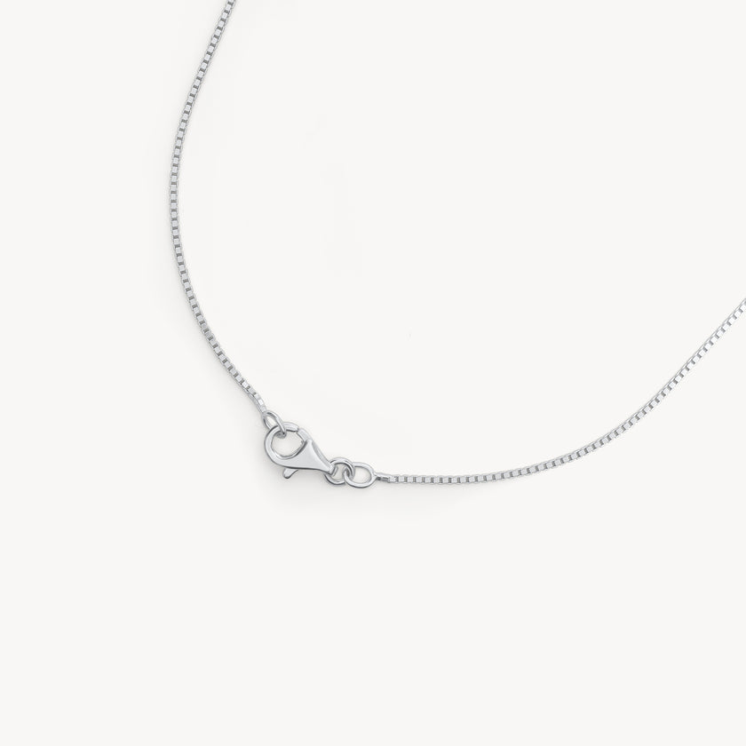 Thin Box Chain silver closure