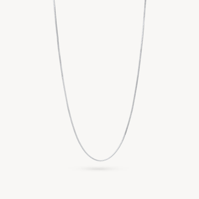 Thin Box Chain Silver