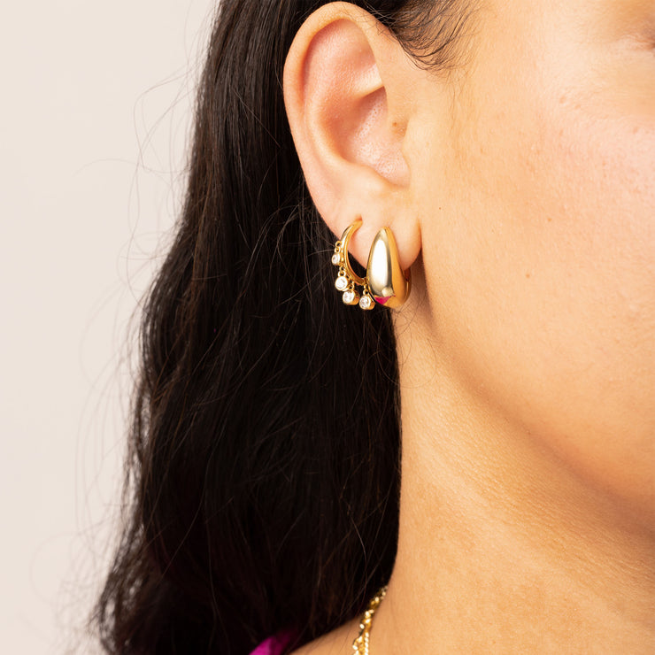 Tiffany Hoop Earrings on model