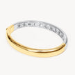 Two-Tone Bangle Bracelet Gold side