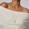 Champagne Sparkle Ultra Drop Necklace on model