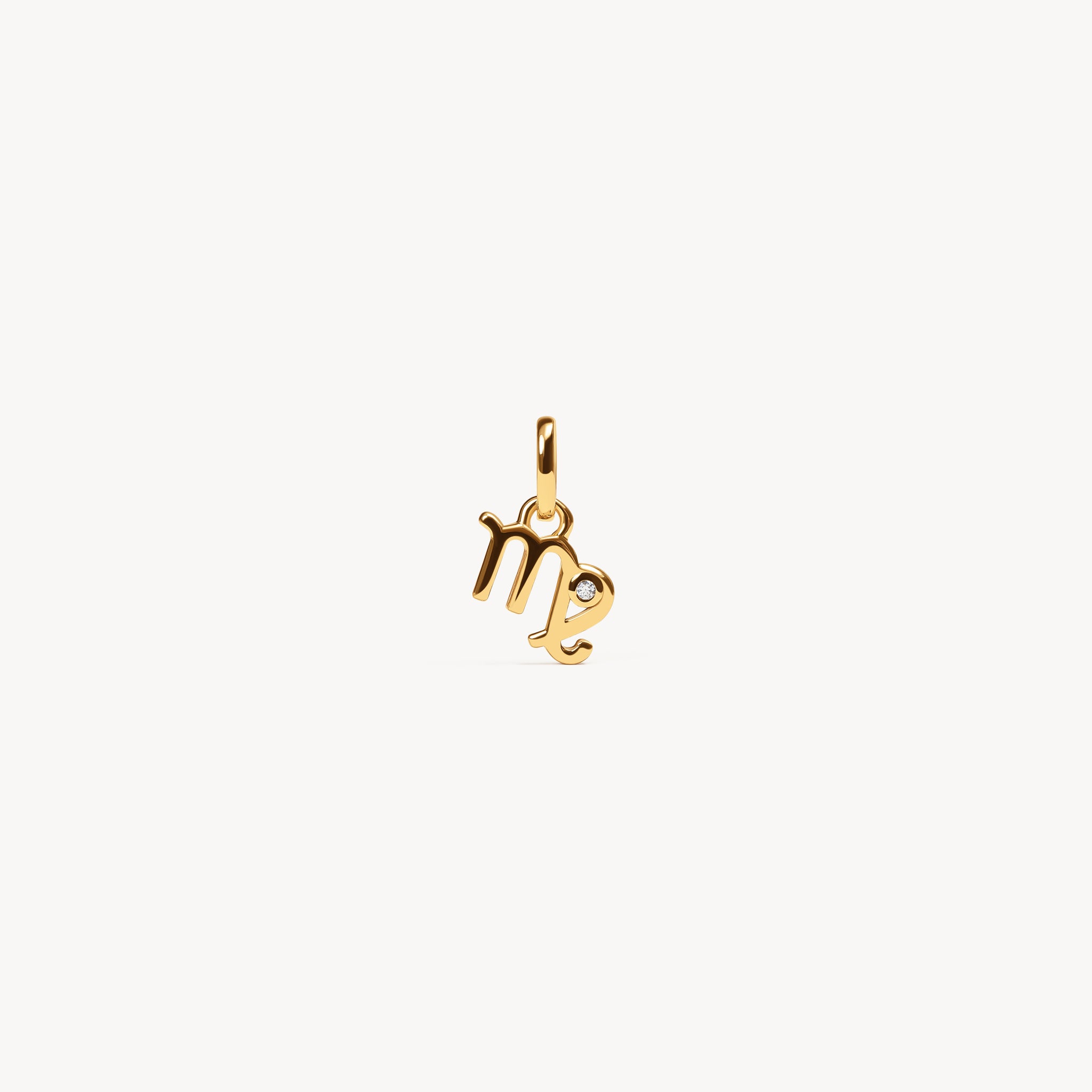 Virgo Zodiac Charm Gold