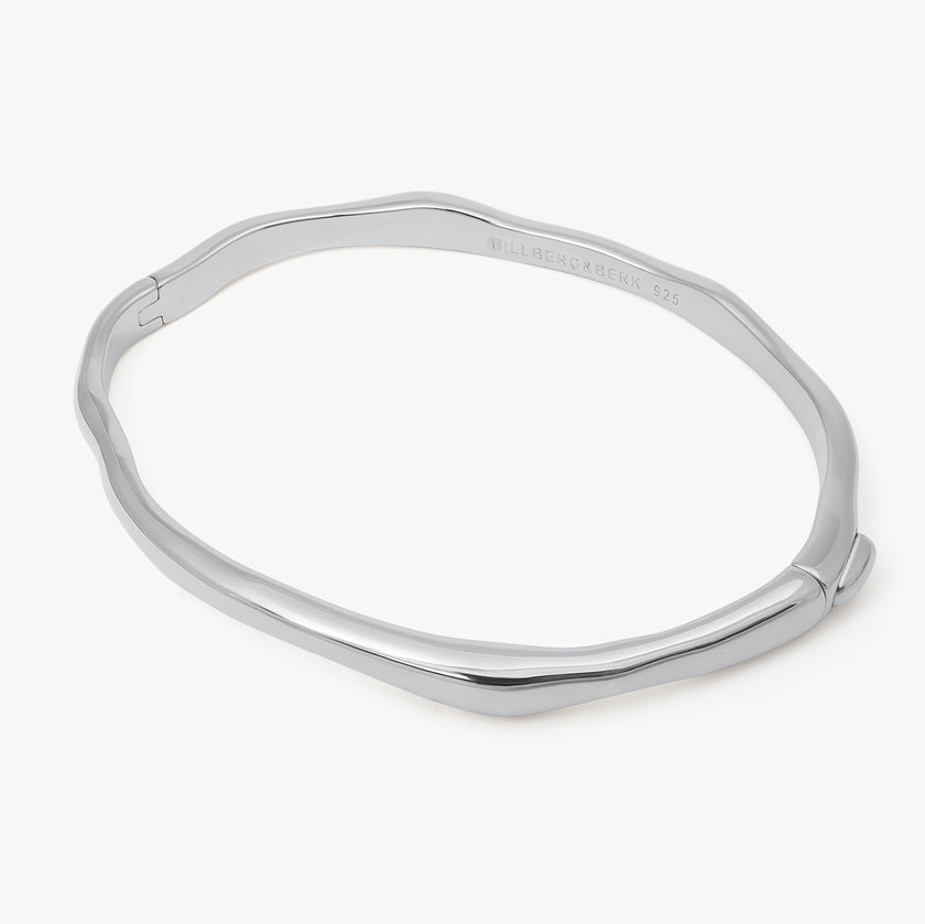 Silver Wave Cuff Bracelet