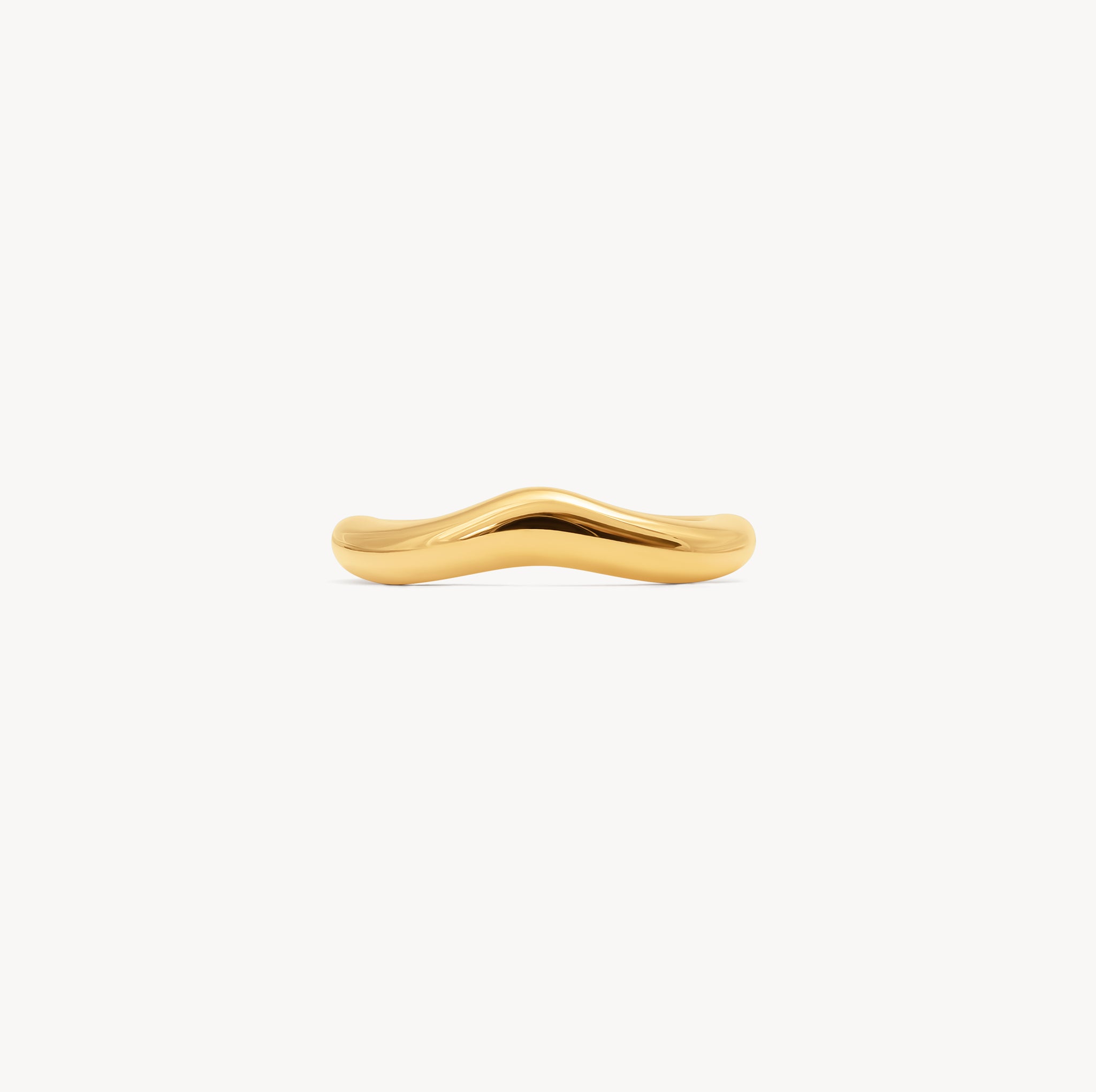 Gold Thin Wave Ring 