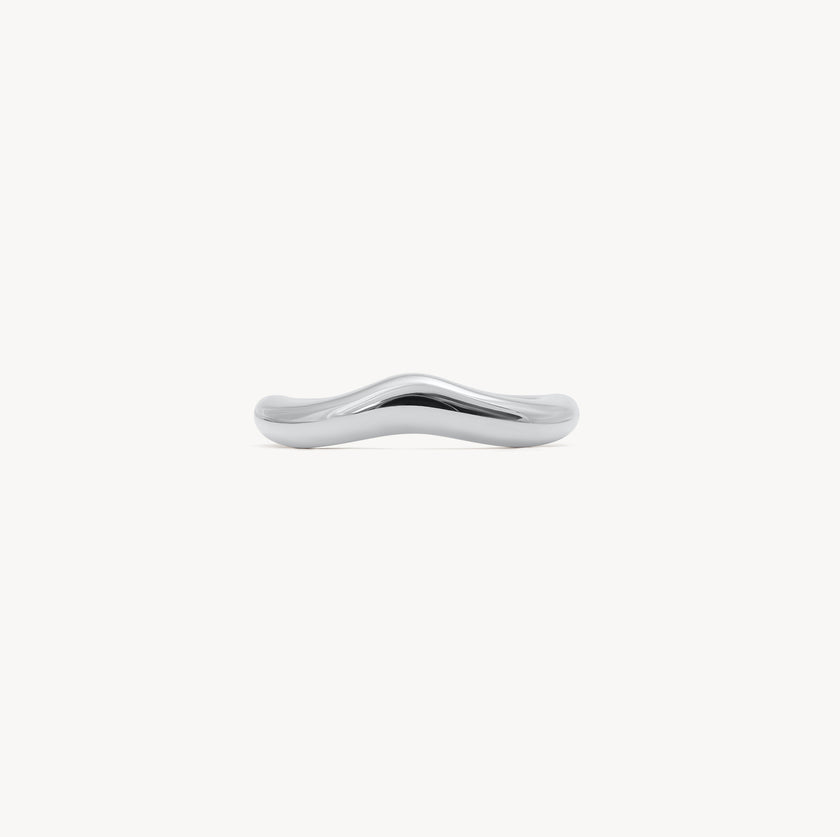 Silver Thin Wave Ring