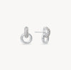 White Interlock Sparkle Earrings