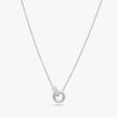 White Interlock Sparkle Necklace