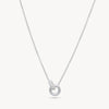 White Interlock Sparkle Necklace