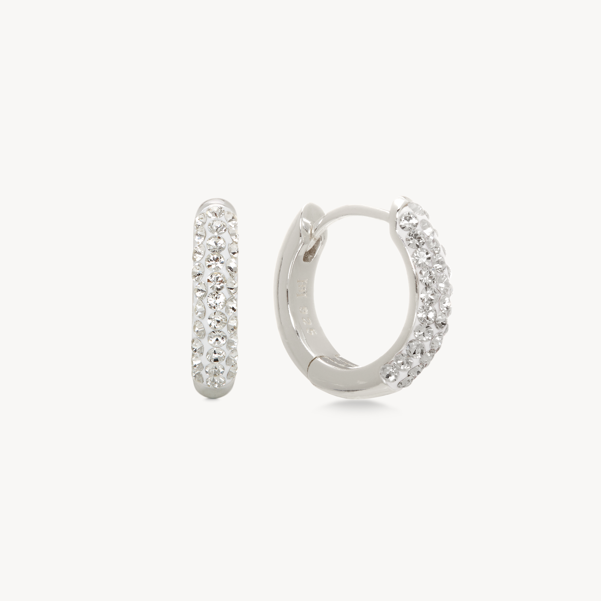 Always On Sparkle Hoops White