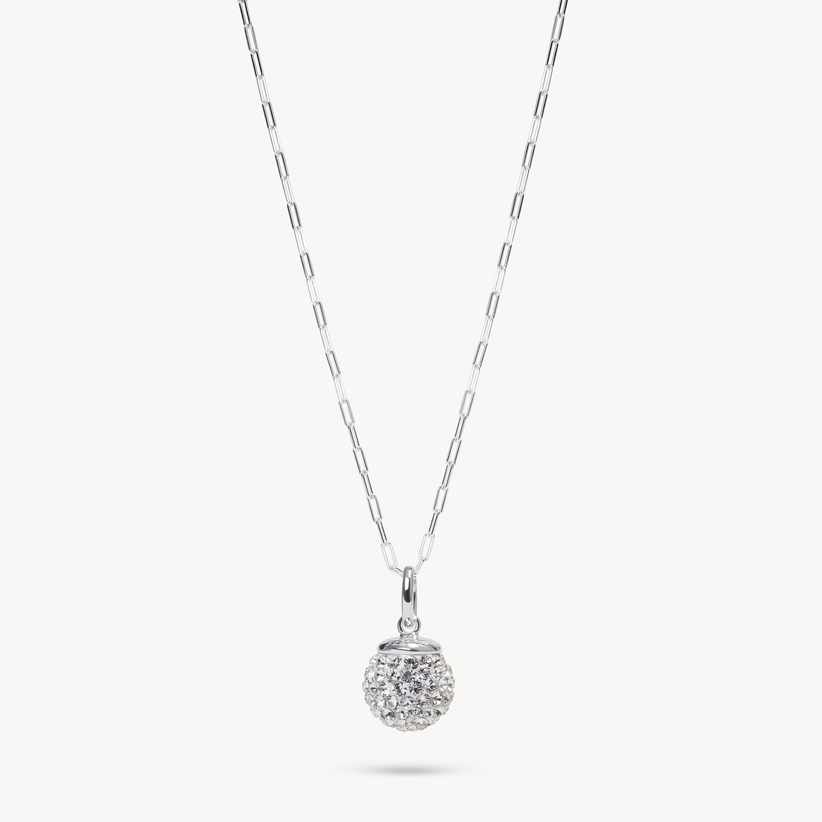 Sparkle Ball™ Clip Chain Necklace White
