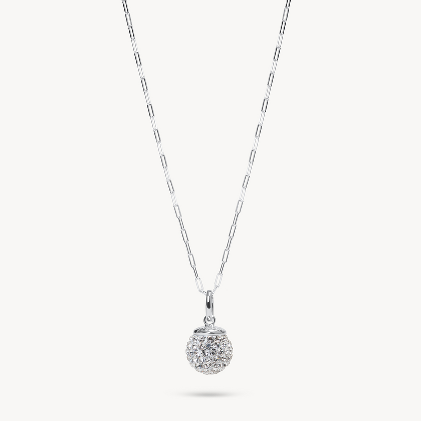 Sparkle Ball™ Clip Chain Necklace White