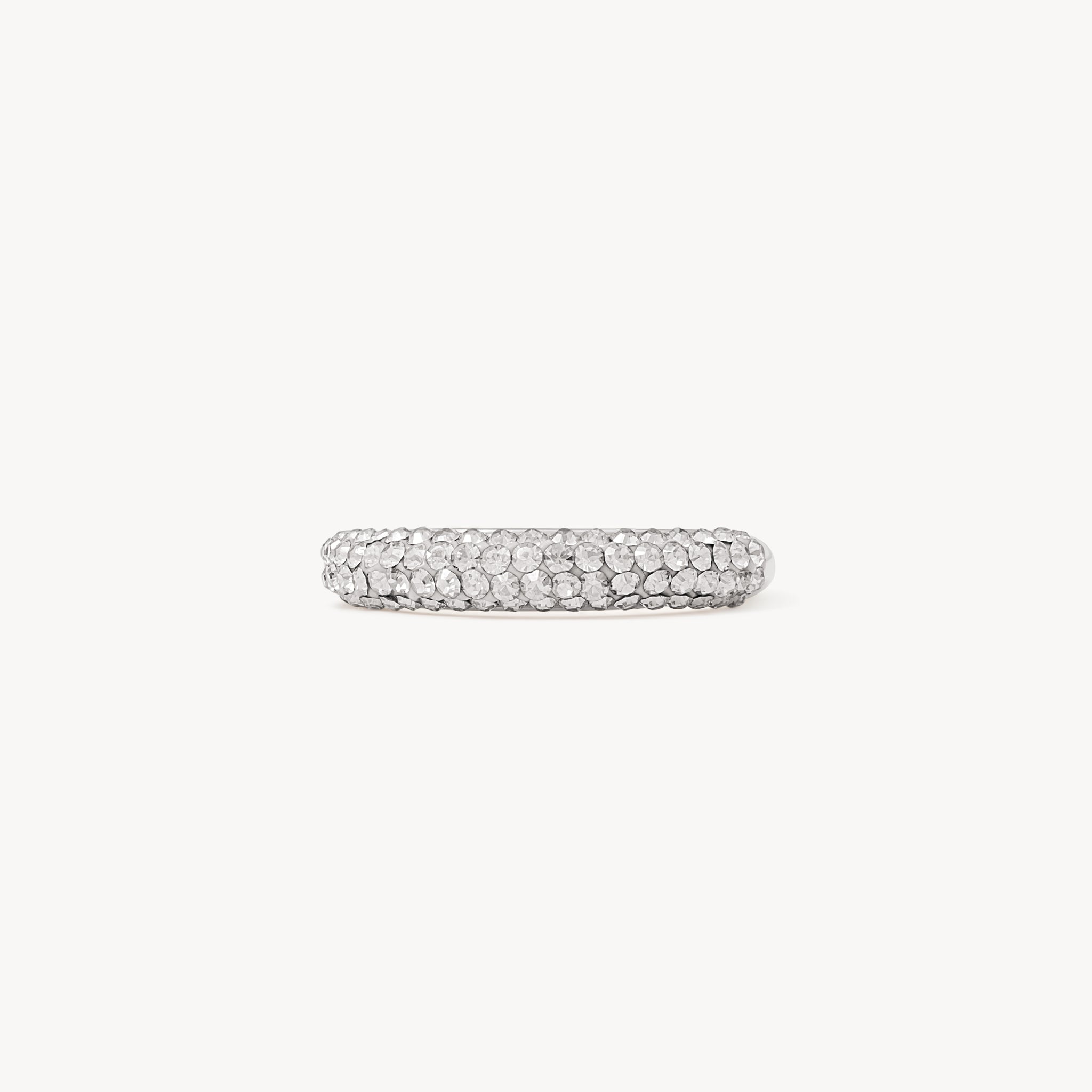 White Sparkle Stacker Ring