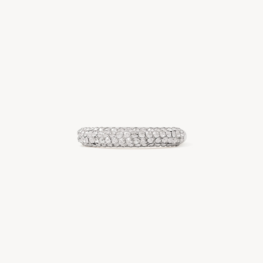 White Sparkle Stacker Ring