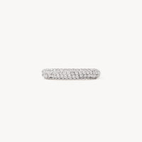 White Sparkle Stacker Ring