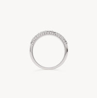 White Sparkle Stacker Ring