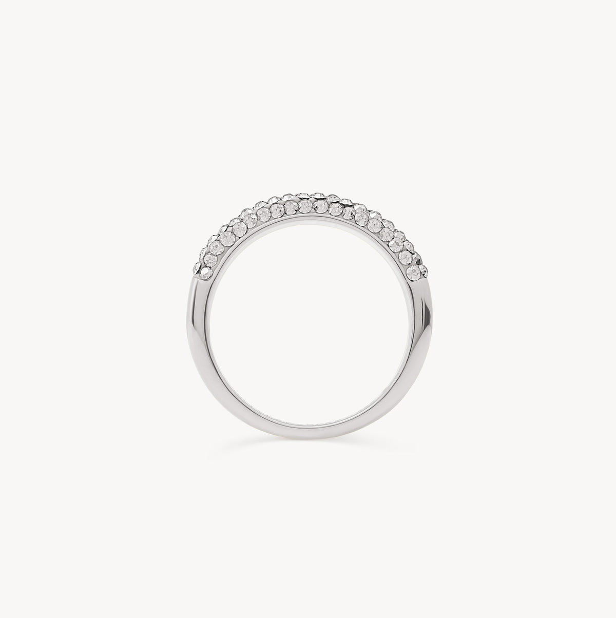 White Sparkle Stacker Ring