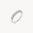 White Sparkle Stacker Ring