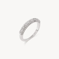 White Sparkle Stacker Ring